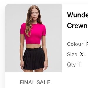 Lululemon 2piece  Passionate Shirt and Short Set